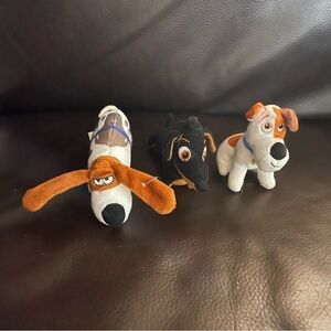 McDonald’s Secret Life of Pets Set of Three Dog Plush Toys